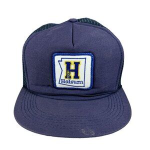 Vintage Capital Caps Blue Trucker Hat Snapback Cap Holsum Bakery Arizona